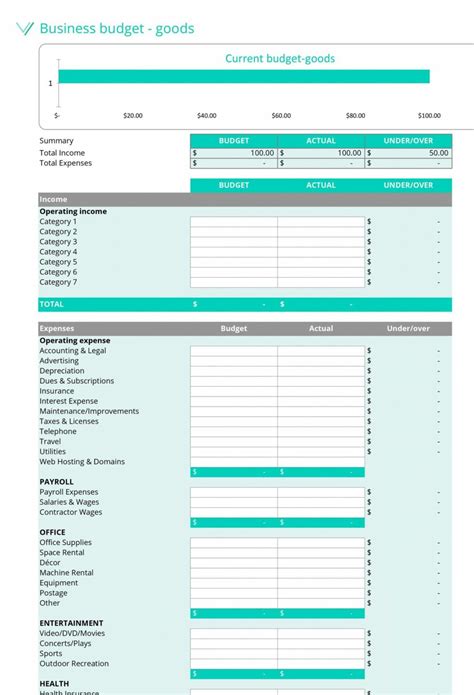 37 Handy Business Budget Templates Excel Google Sheets ᐅ Employee